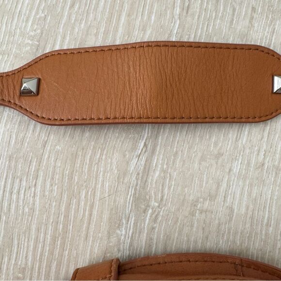 Rebecca Minkoff Skylar Woven Leather Crossbody Bag Tan - Picture 14 of 16